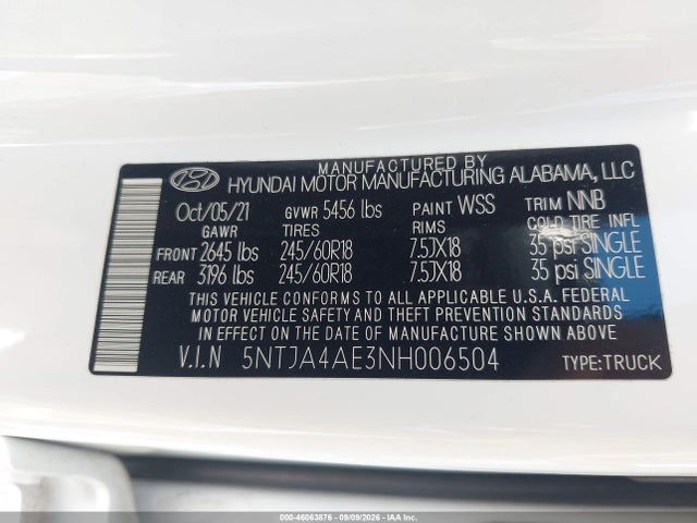 2022 HYUNDAI SANTA CRUZ SE 9