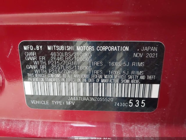 2022 MITSUBISHI ECLIPSE CROSS ES S-AWC 9