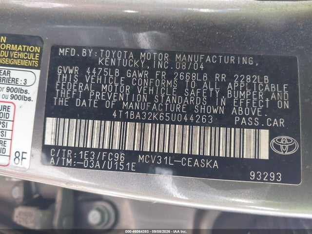 صورة 9 لـ 2005 Toyota CAMRY SE V6