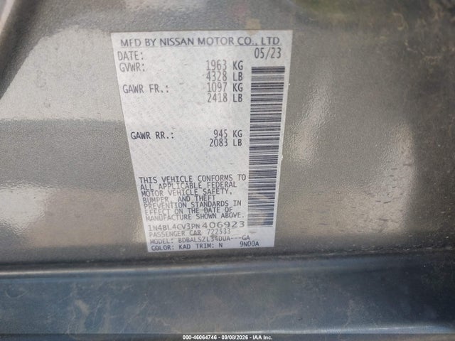 2023 NISSAN ALTIMA SR FWD 9