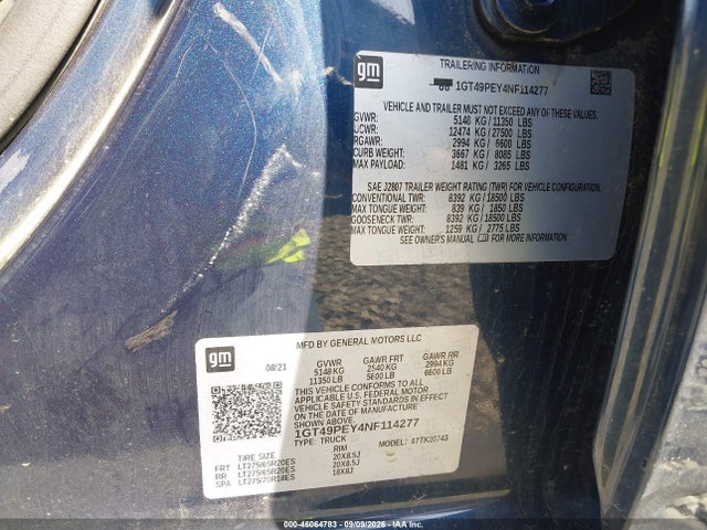 2022 GMC SIERRA 2500HD 4WD STANDARD BED AT4 9