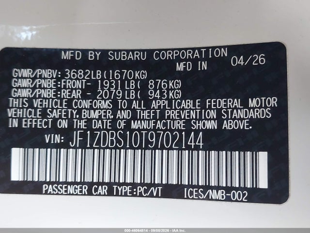 2026 SUBARU BRZ TS 9