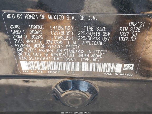 2022 HONDA HR-V AWD SPORT 9