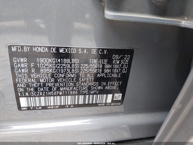 2023 HONDA HR-V 2WD SPORT 9
