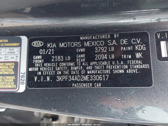 2021 KIA FORTE GT LINE 9