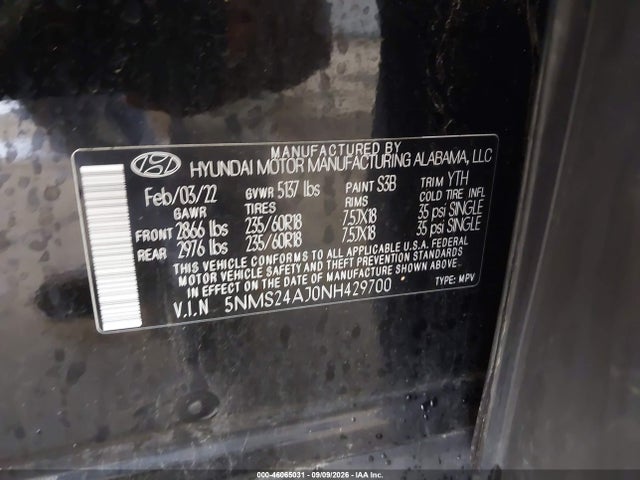 2022 HYUNDAI SANTA FE SEL 9