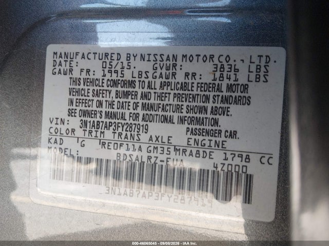 صورة 9 لـ 2015 Nissan SENTRA SR