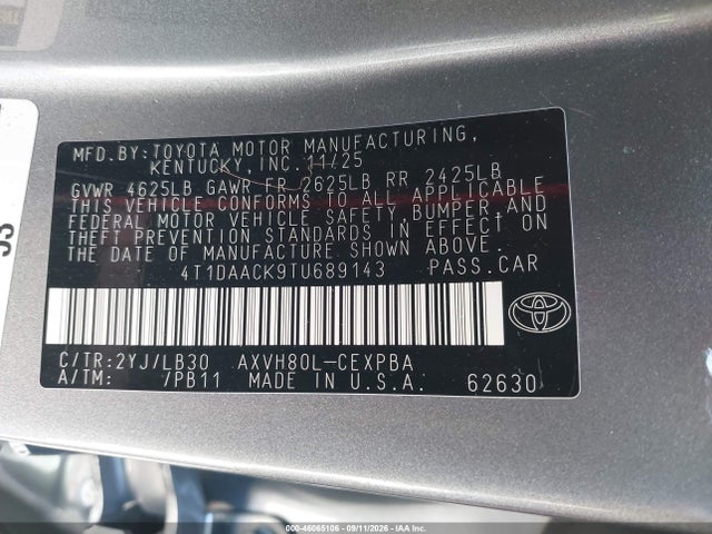 2026 TOYOTA CAMRY XSE 9