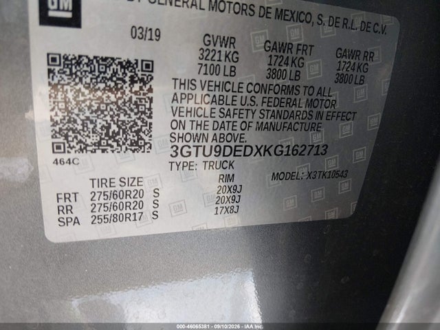 2019 GMC SIERRA 1500 SLT 9
