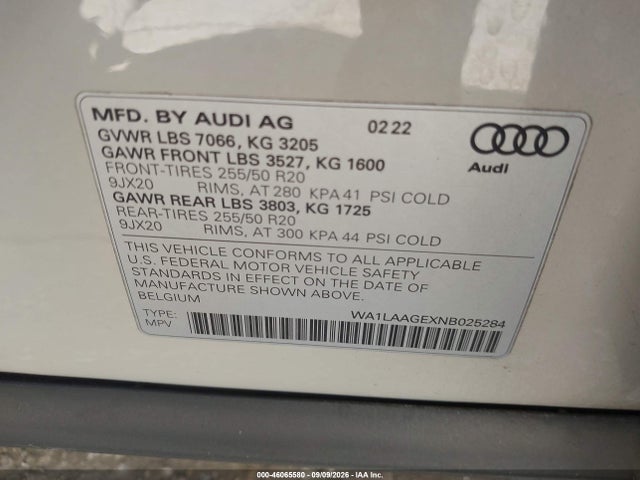 2022 AUDI E-TRON PREMIUM PLUS QUATTRO 9