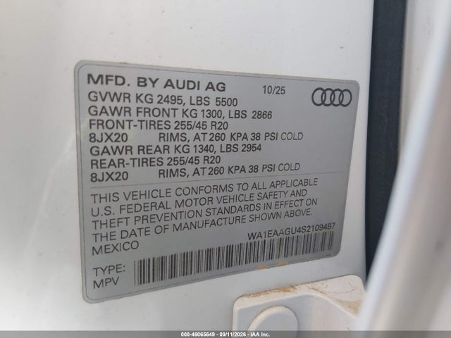 2025 AUDI ALL-NEW Q5 PREMIUM PLUS TFSI QUATTRO S TRONIC 9