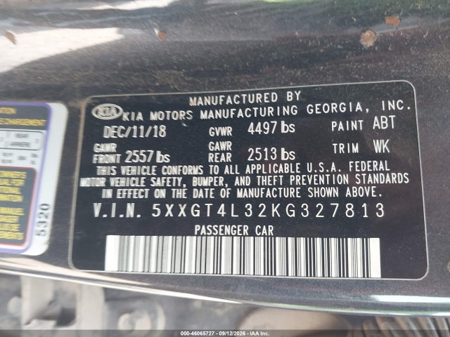 2019 KIA OPTIMA S 9