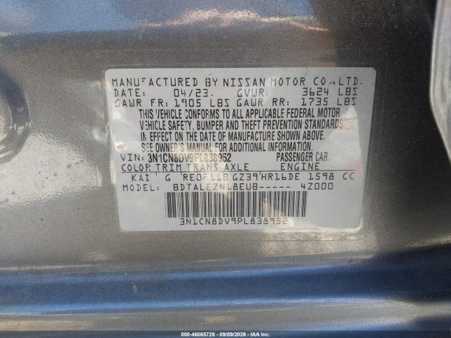 2023 NISSAN VERSA 1.6 S XTRONIC CVT 9