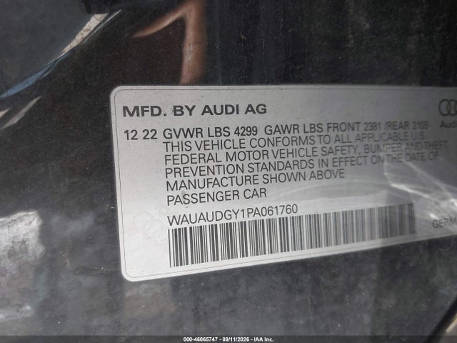 2023 AUDI A3 PREMIUM 40 TFSI FRONT-WHEEL DRIVE S TRONIC 9
