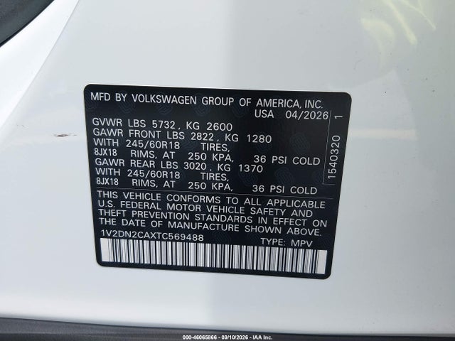 2026 VOLKSWAGEN ATLAS SE 9