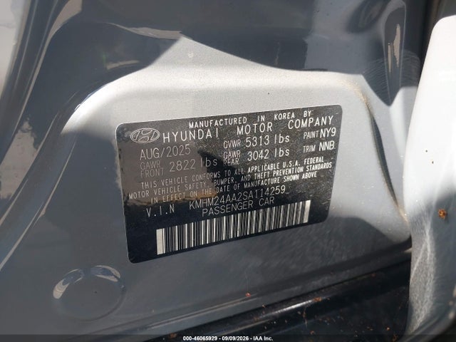 2025 HYUNDAI IONIQ 6 SE 9