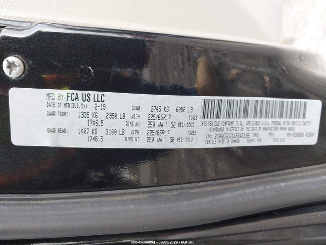 2019 DODGE GRAND CARAVAN SXT 9
