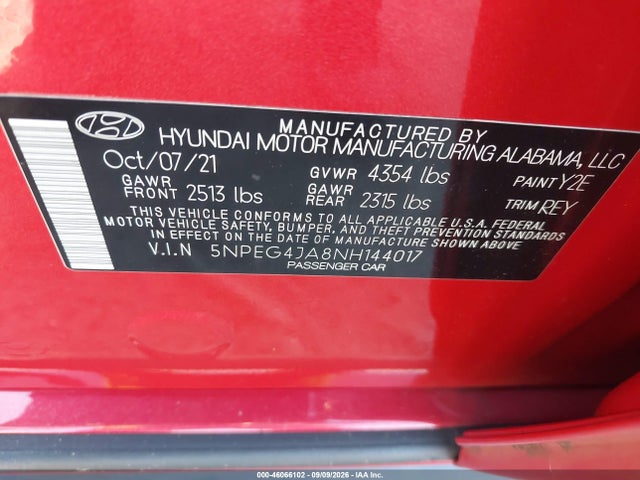 2022 HYUNDAI SONATA SE 9
