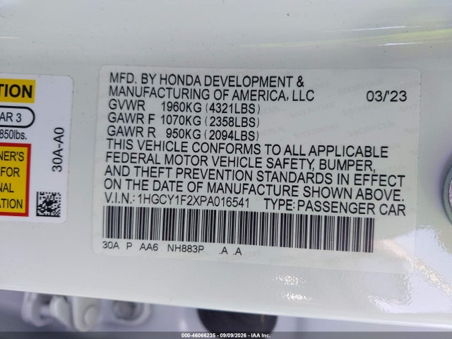 2023 HONDA ACCORD LX 9