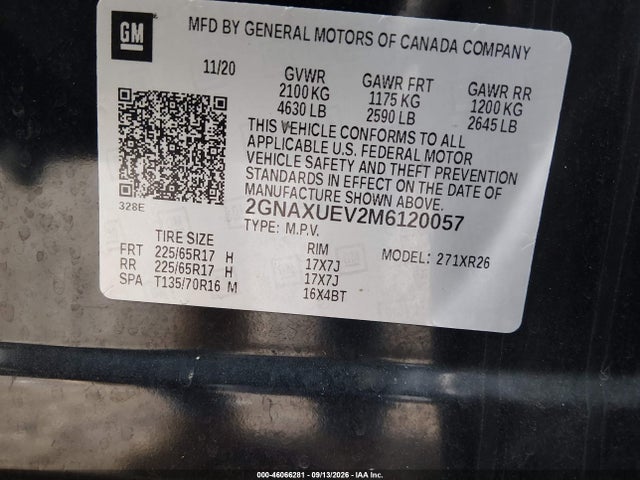 2021 CHEVROLET EQUINOX AWD LT 9