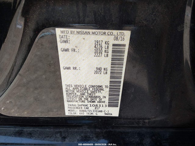 2017 NISSAN ALTIMA 2.5 SL 9