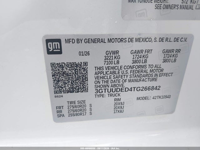 2026 GMC SIERRA 1500 , SHORT BED, SLT, 4WD 9