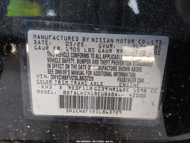2025 NISSAN VERSA 1.6 SR 9