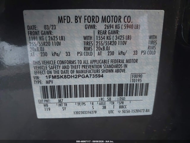 2023 FORD EXPLORER XLT 9