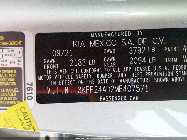 2021 KIA FORTE LXS 9