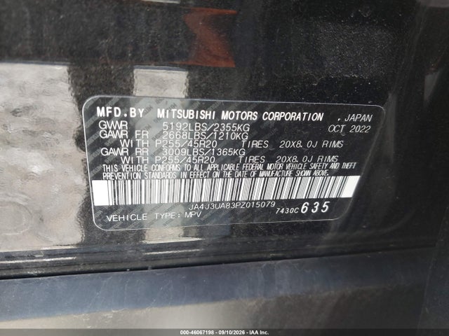 2023 MITSUBISHI OUTLANDER SE 2.5 2WD/SE BLACK EDITION 2WD/SE SPECIAL EDITION 2WD 9