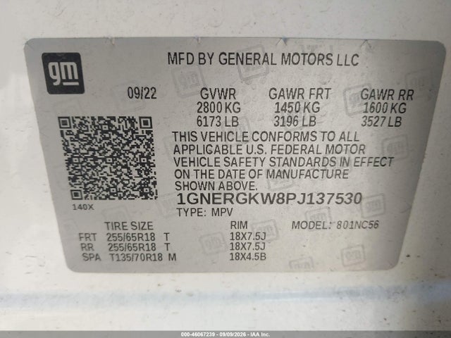 2023 CHEVROLET TRAVERSE FWD LT CLOTH 9