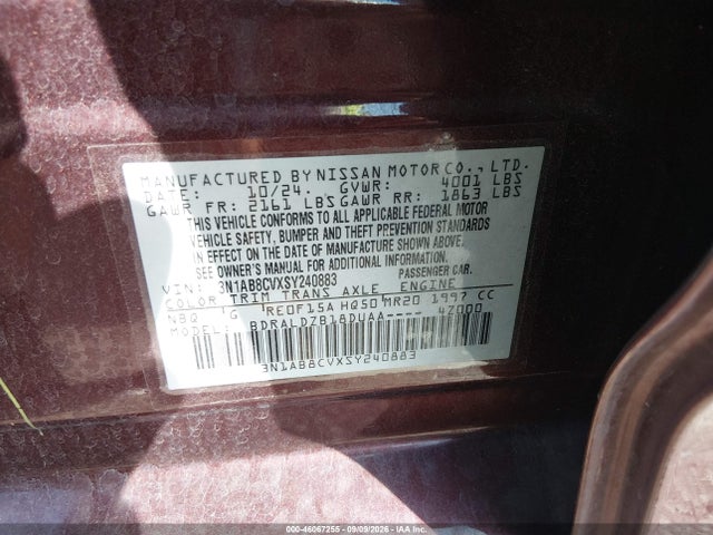 2025 NISSAN SENTRA SV 9