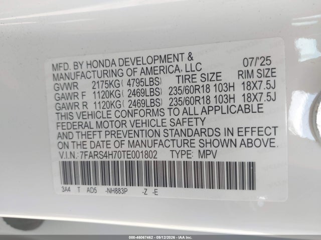 2026 HONDA CR-V EX-L AWD 9