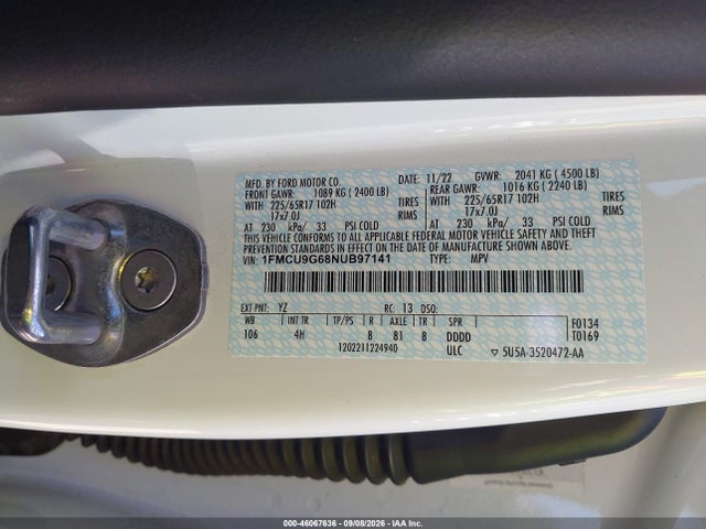 2022 FORD ESCAPE SE 9