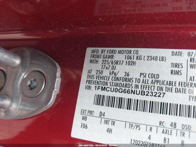 2022 FORD ESCAPE SE 9