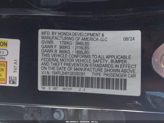 2025 HONDA CIVIC SEDAN SPORT 9