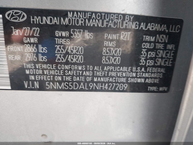2022 HYUNDAI SANTA FE CALLIGRAPHY 9