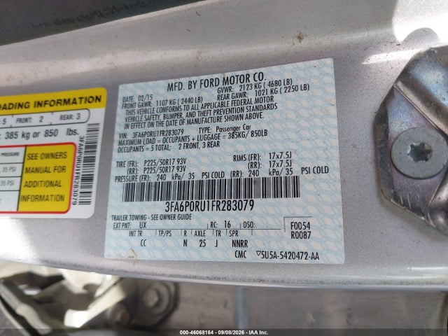 صورة 9 لـ 2015 FORD FUSION HYBRID TITANIUM