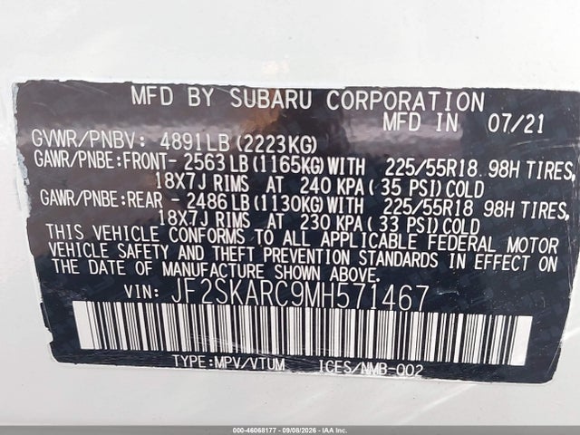 2021 SUBARU FORESTER SPORT 9