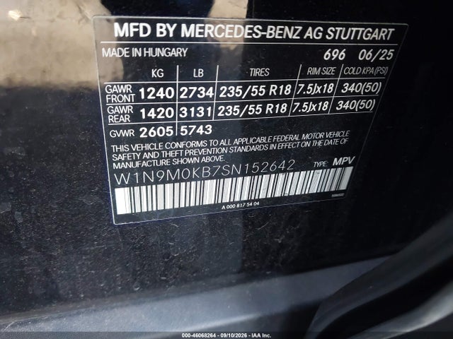 2025 MERCEDES-BENZ EQB 300 SUV 4MATIC 9