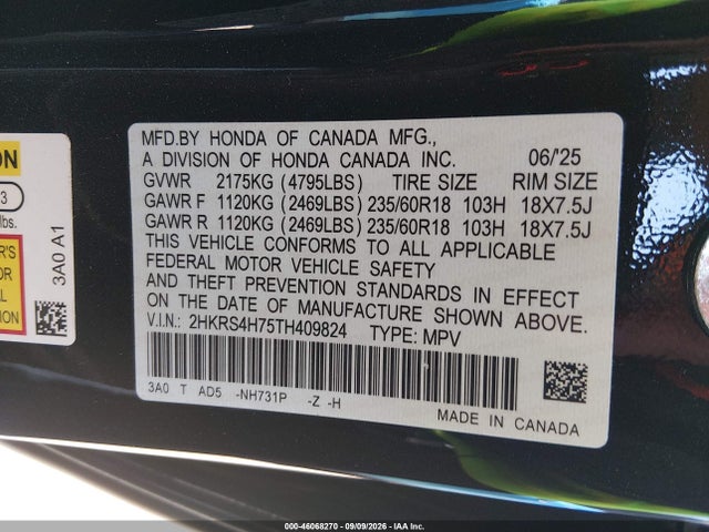 2026 HONDA CR-V EX-L AWD 9