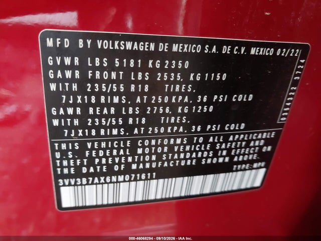 2022 VOLKSWAGEN TIGUAN 2.0T SE 9