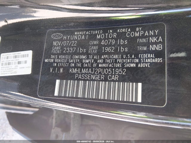 2023 HYUNDAI ELANTRA HYBRID BLUE 9