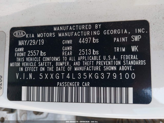 2019 KIA OPTIMA LX 9