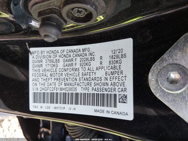 2021 HONDA CIVIC SPORT 9