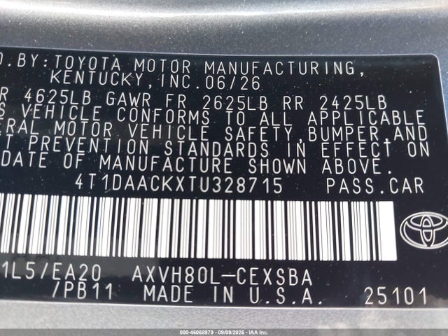 2026 TOYOTA CAMRY SE 9
