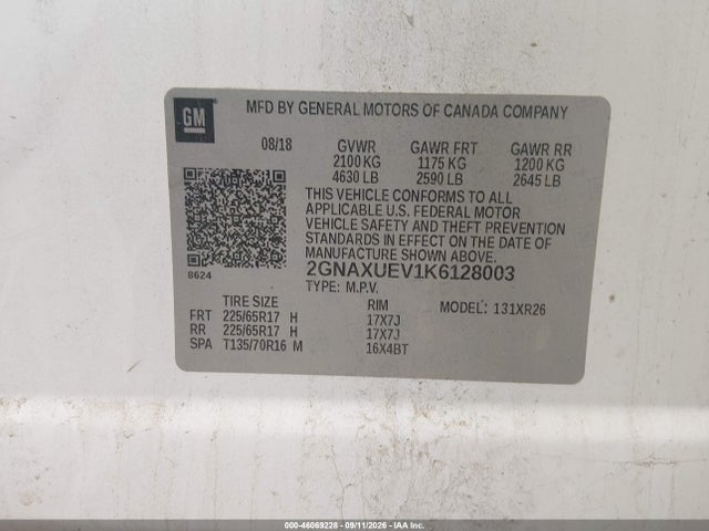 2019 CHEVROLET EQUINOX LT 9