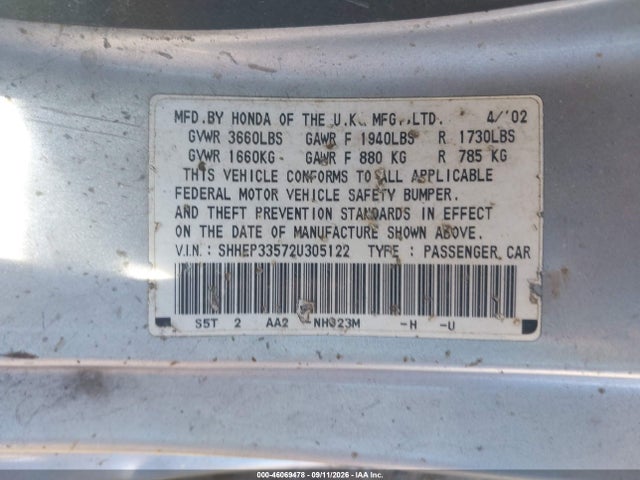 صورة 9 لـ 2002 Honda CIVIC SI