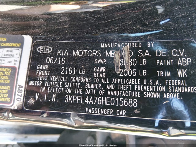 2017 KIA FORTE LX 9