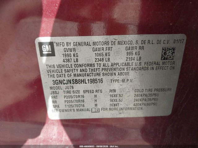 2017 CHEVROLET TRAX LS 9